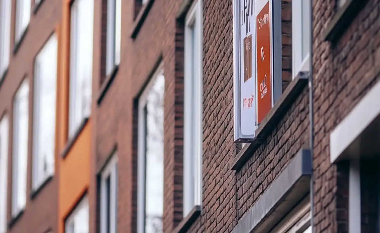 Aangezicht van een aantal appartementen.