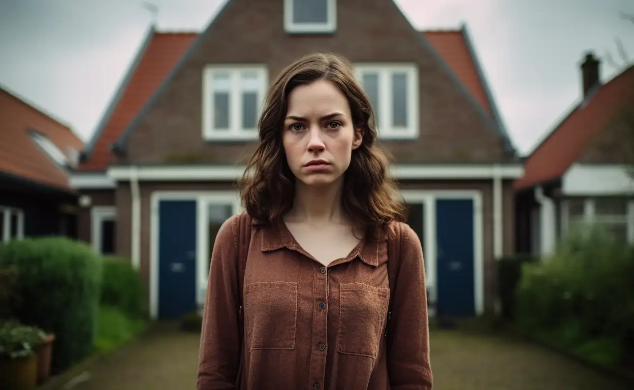 Een boze jonge vrouwelijke huurder