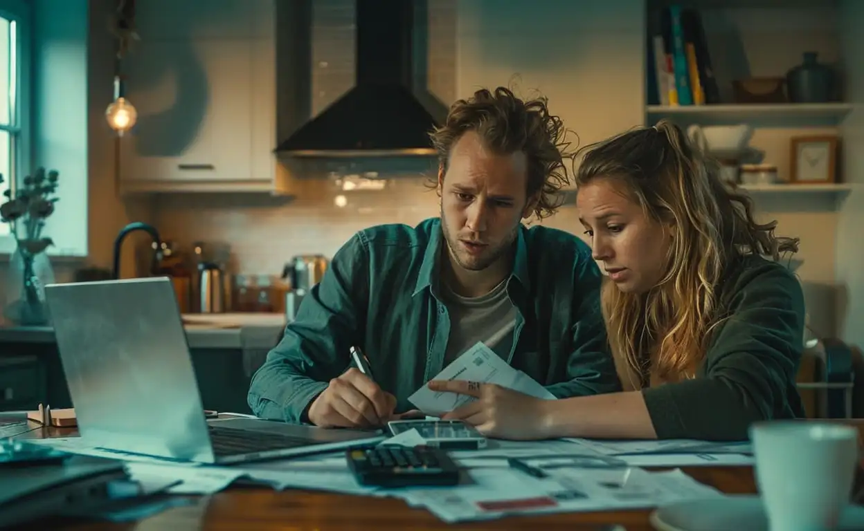 Een man en een vrouw overhandigen een brief
