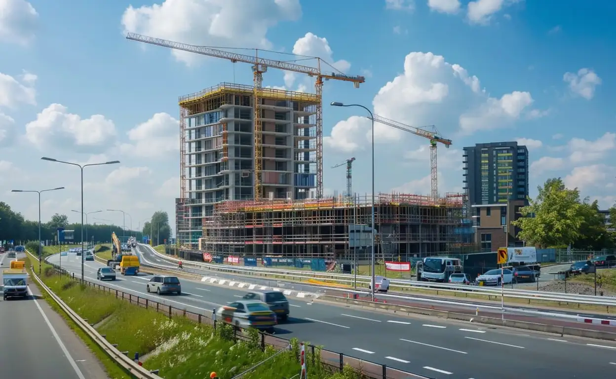 Nieuwbouw huurwoningen langs de snelweg