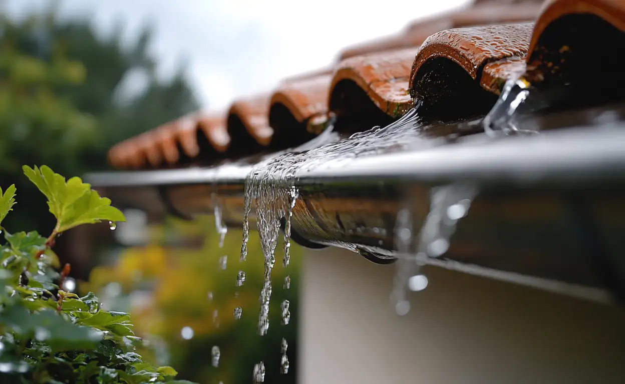Dakgoot voor een regenwateropvangsysteem