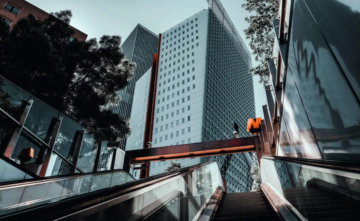 Metro uitgang in Rotterdam