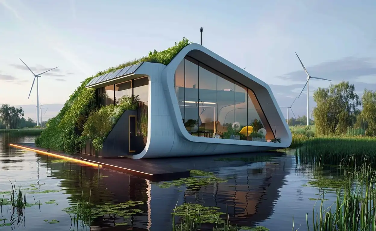 Een futuristische duurzame woning