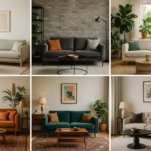 Verschillende interieurstijlen voor 2025