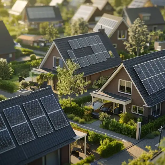 Nul-op-de-meter woningen in Nederland met zonnepanelen op de daken