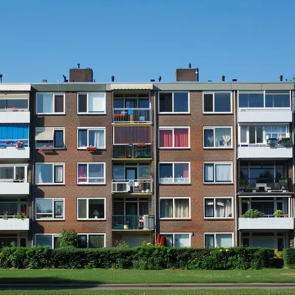 Appartementencomplex met sociale huurwoningen waar huurders scheefwonen