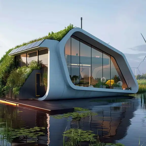 Een futuristische duurzame woning