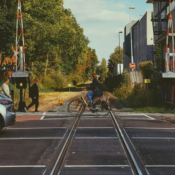 Spoorwegovergang in Enschede
