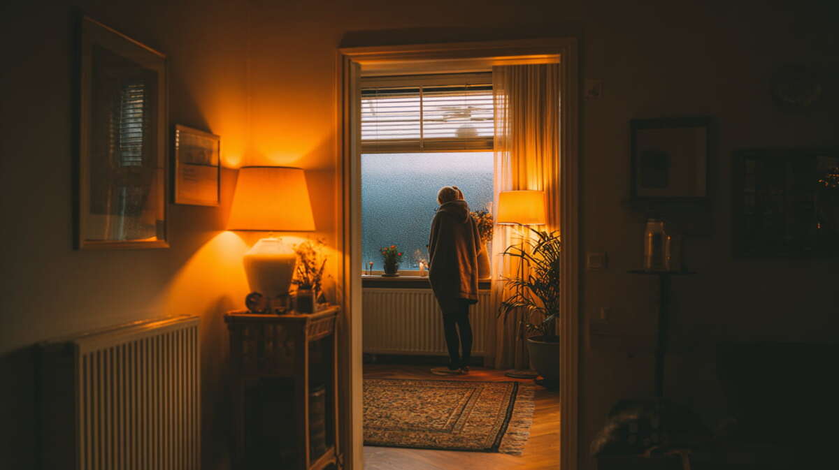 Huurder controleert verwarming in een goed onderhouden woning tijdens de winter