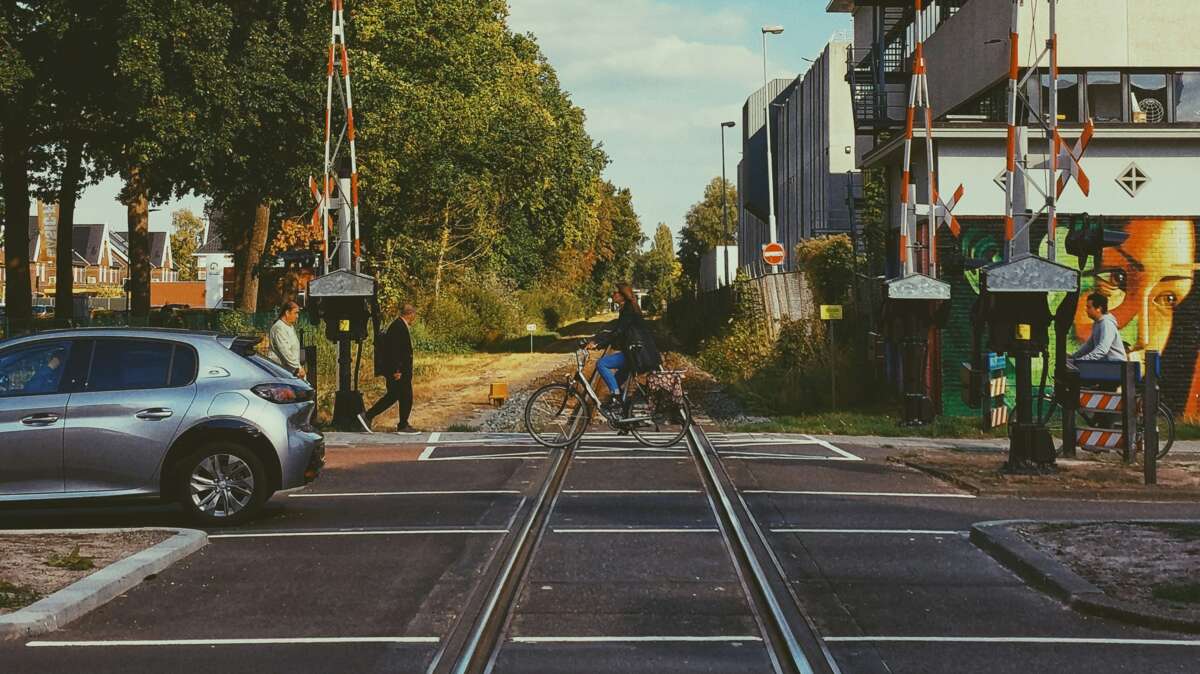 Spoorwegovergang in Enschede
