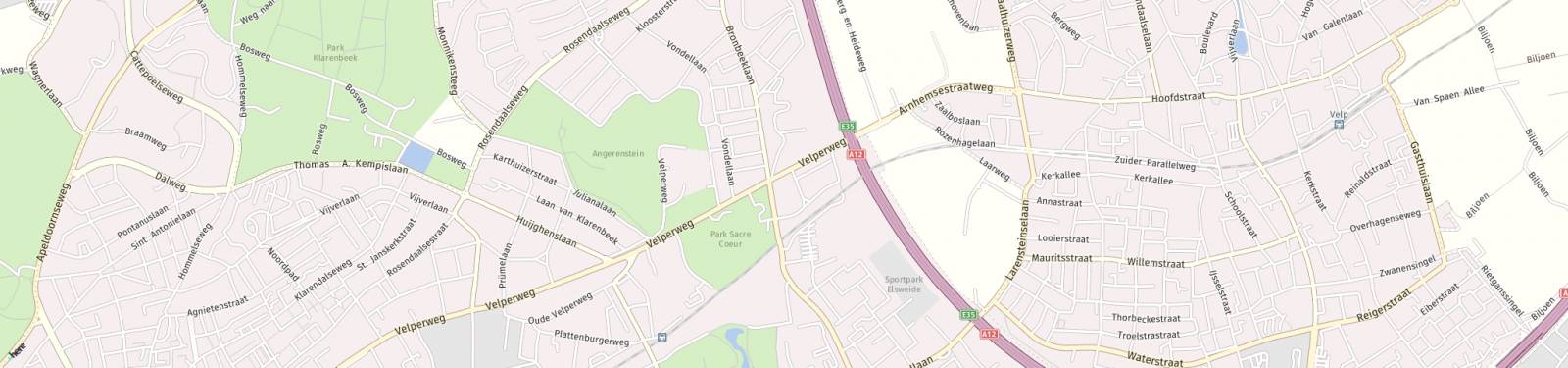 Kaart met locatie Appartement Velperweg
