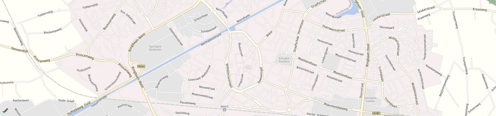 Kaart met locatie Appartement Hoogstraat