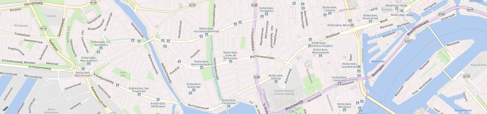 Kaart met locatie Appartement Mathenesserlaan