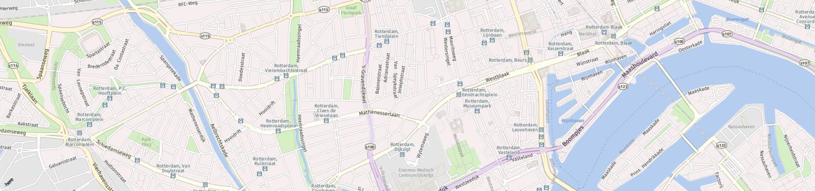 Kaart met locatie Appartement Nieuwe Binnenweg