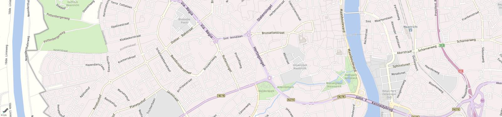 Kaart met locatie Appartement Willem Vliegenstraat