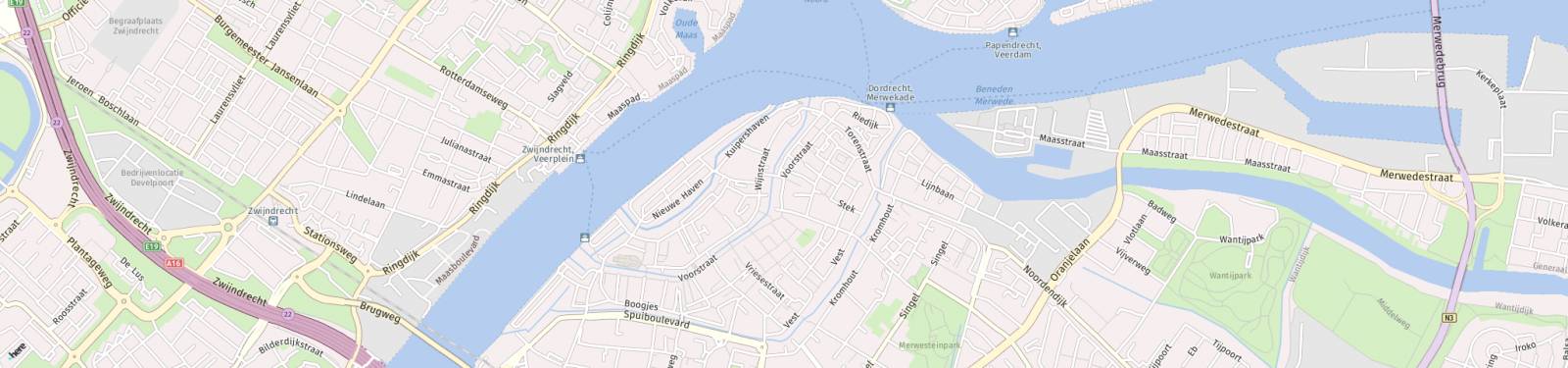 Kaart met locatie Appartement Voorstraat