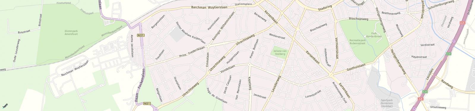 Kaart met locatie Appartement Vondellaan