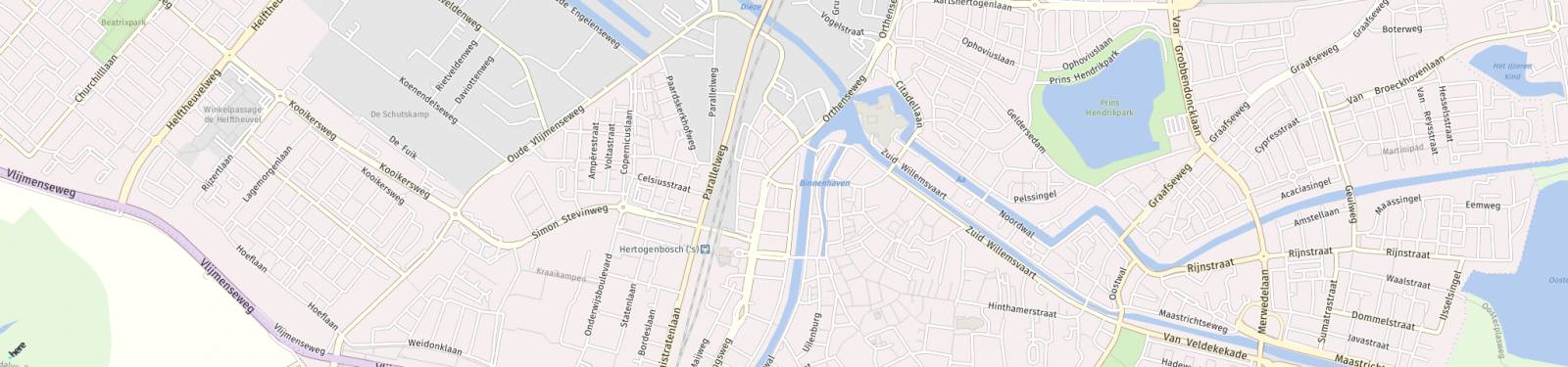 Kaart met locatie Appartement Halvemaanstraat