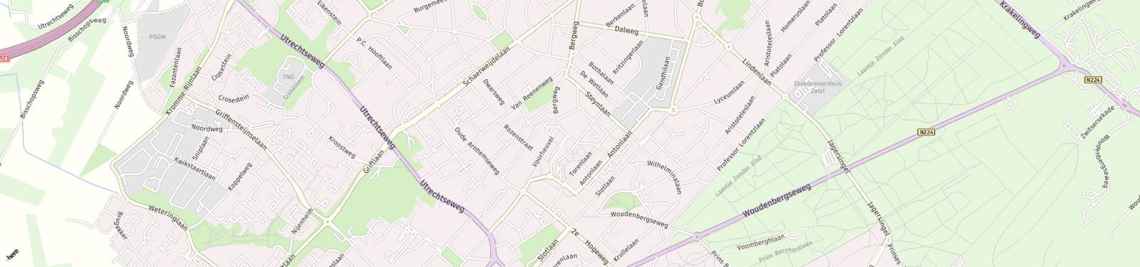 Kaart met locatie Appartement Jagerlaan