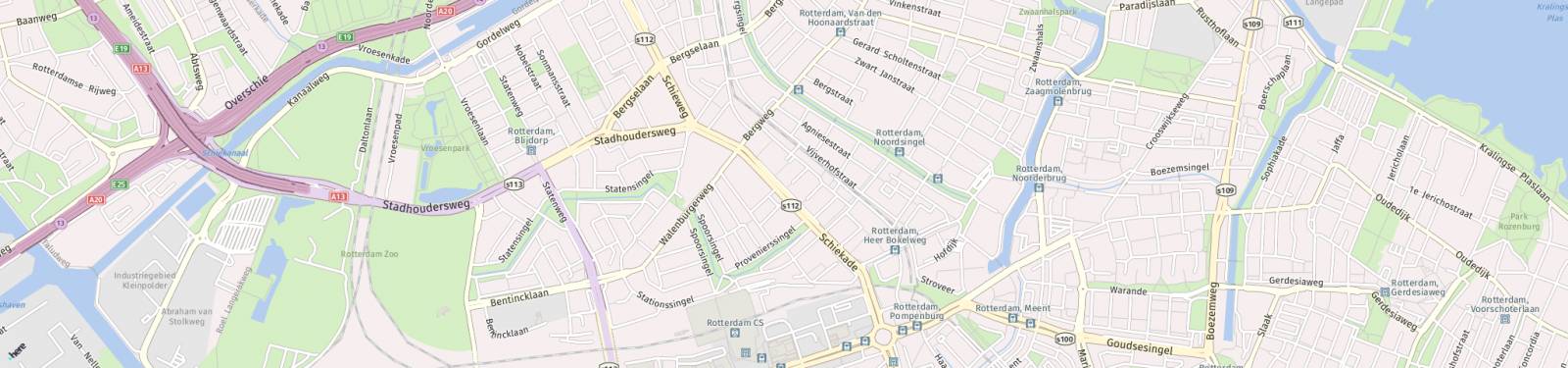 Kaart met locatie Appartement Schiekade