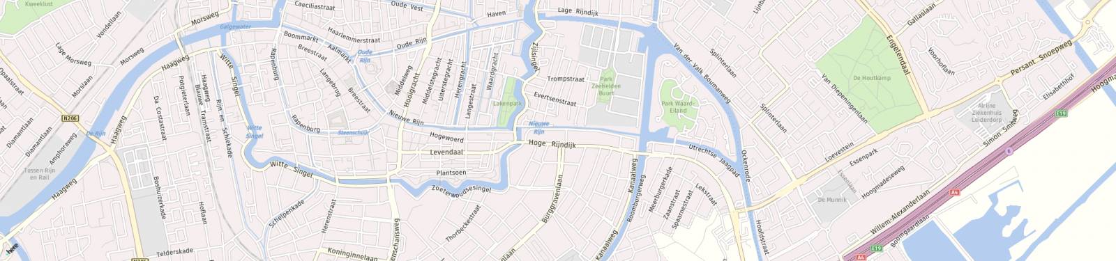 Kaart met locatie Appartement Utrechtse Jaagpad