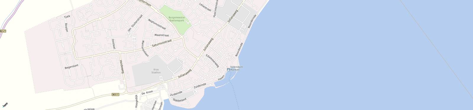 Kaart met locatie Appartement Noordeinde