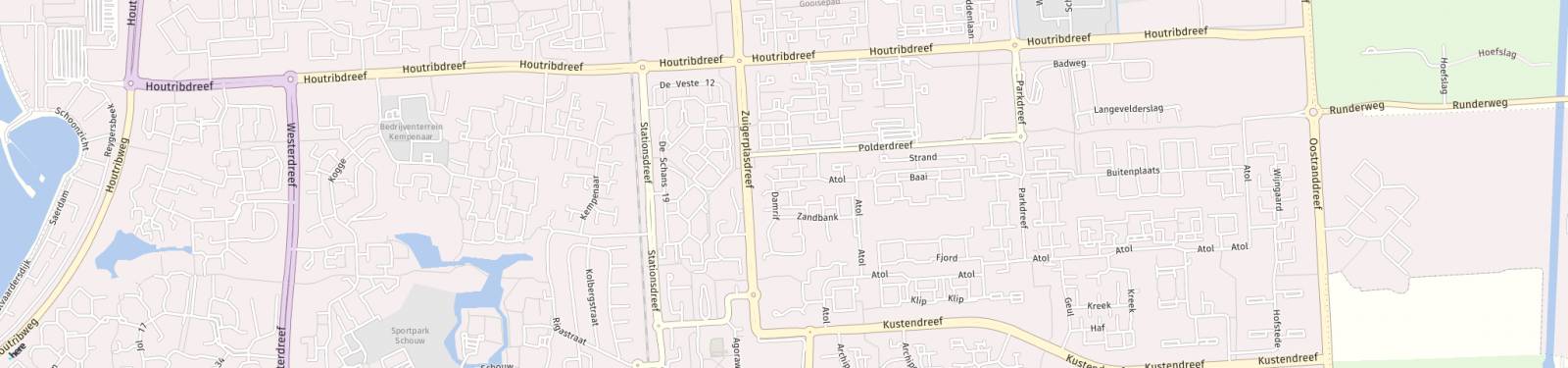 Kaart met locatie Huurwoning Zandbank
