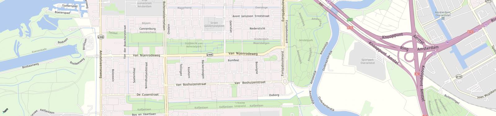 Kaart met locatie Appartement Van Nijenrodeweg