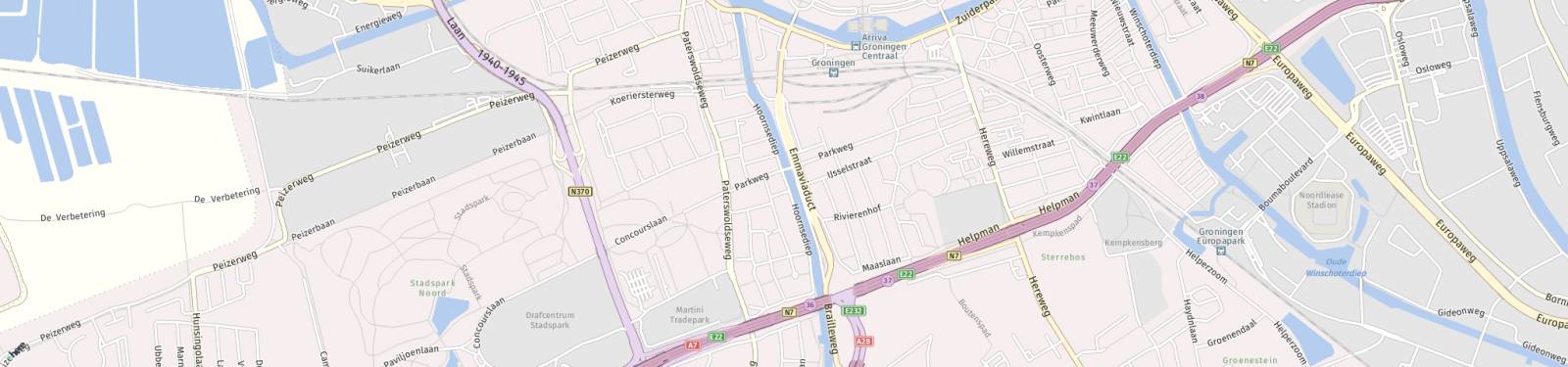 Kaart met locatie Appartement Hoornsediep