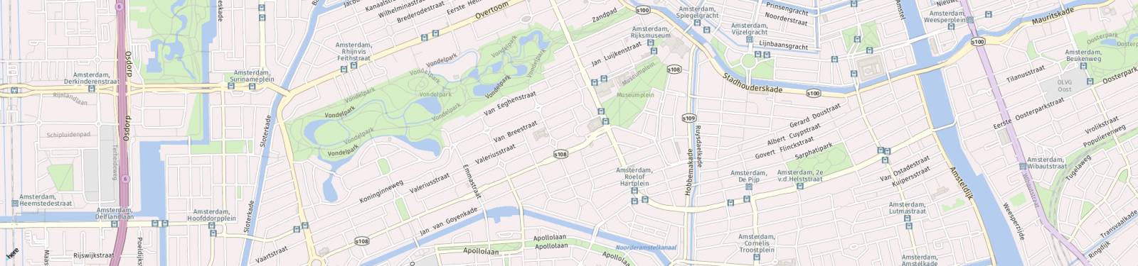 Kaart met locatie Appartement Johannes Verhulststraat