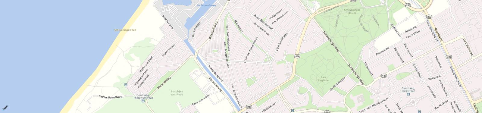 Kaart met locatie Appartement Van Slingelandtstraat