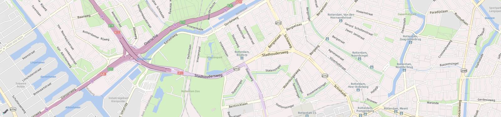 Kaart met locatie Appartement Stadhoudersweg