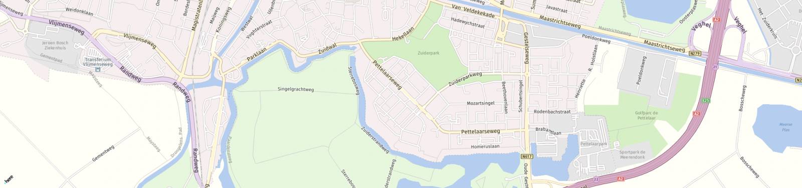 Kaart met locatie Appartement Pettelaarseweg
