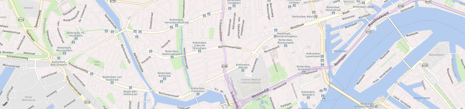 Kaart met locatie Appartement Nieuwe Binnenweg