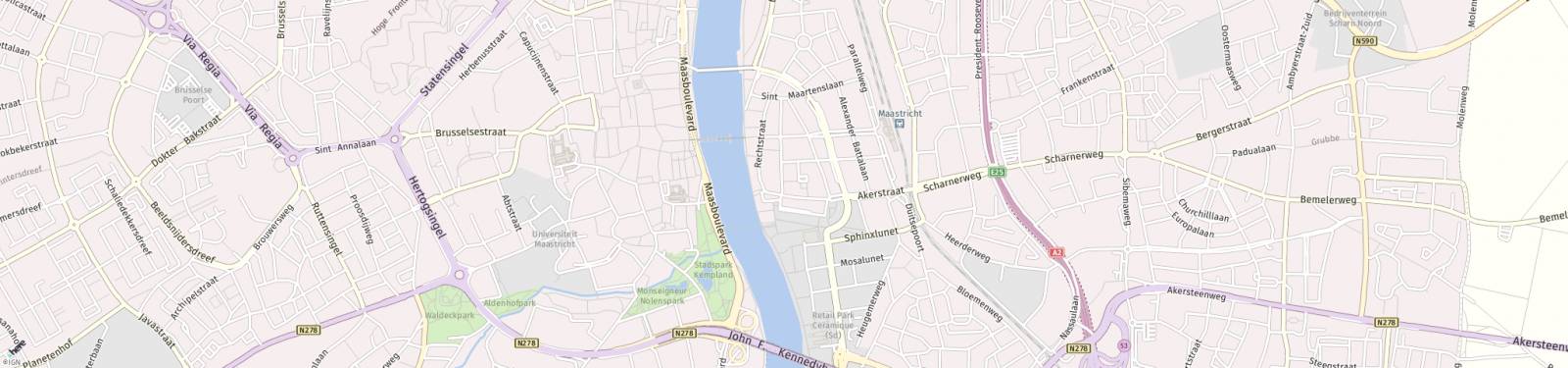 Kaart met locatie Appartement Wycker Grachtstraat