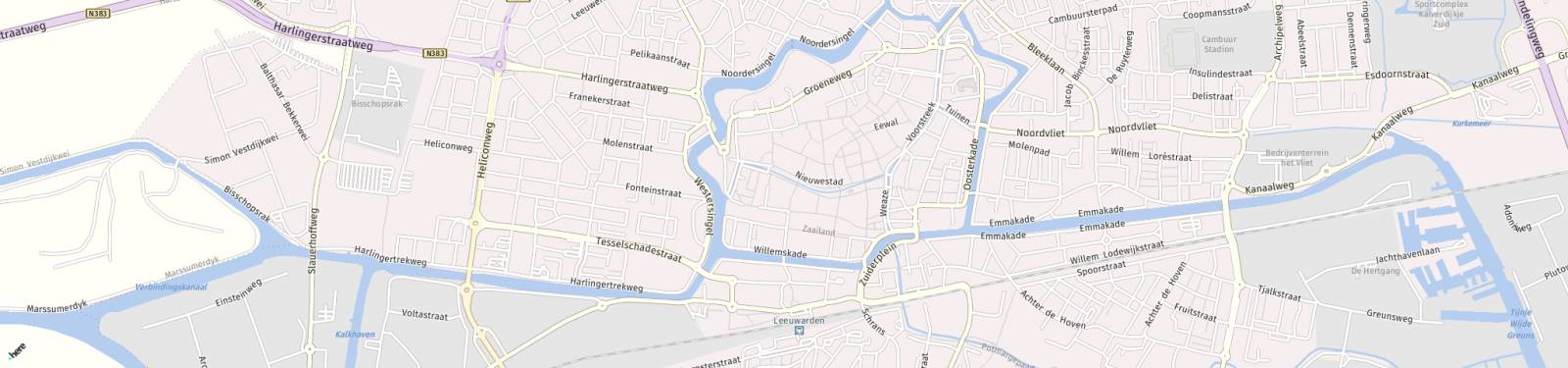 Kaart met locatie Appartement Nieuwestad