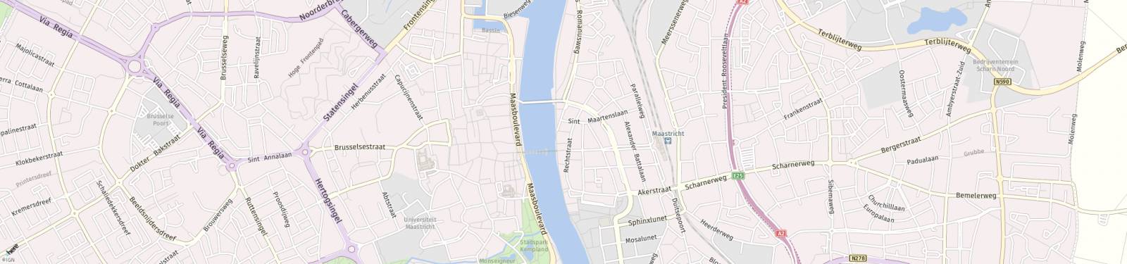 Kaart met locatie Appartement Wycker Pastoorstraat