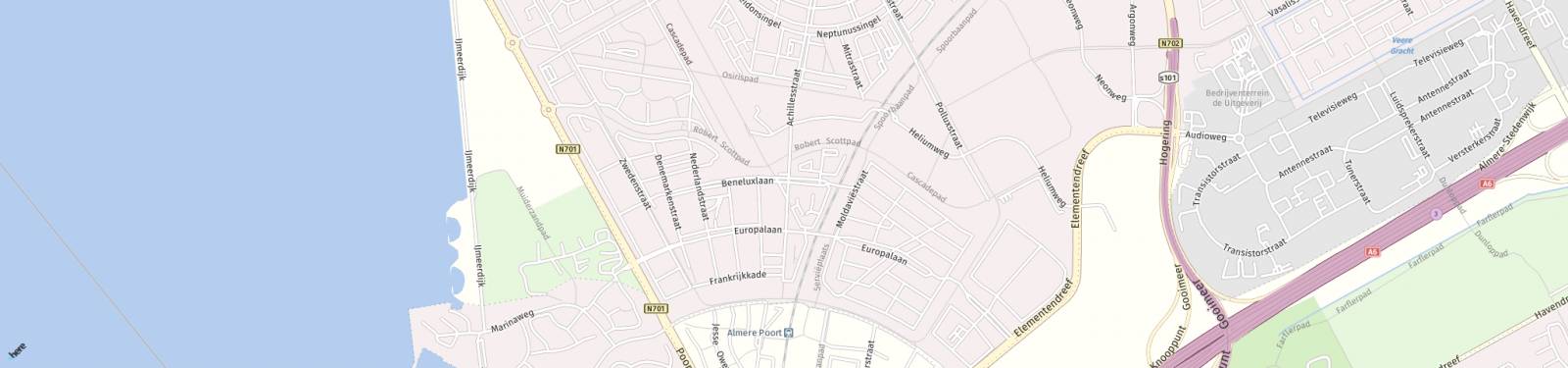 Kaart met locatie Appartement Beneluxlaan