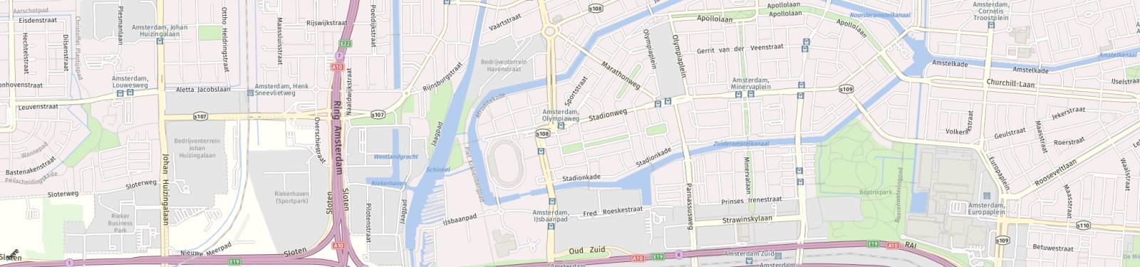 Kaart met locatie Appartement Stadionweg