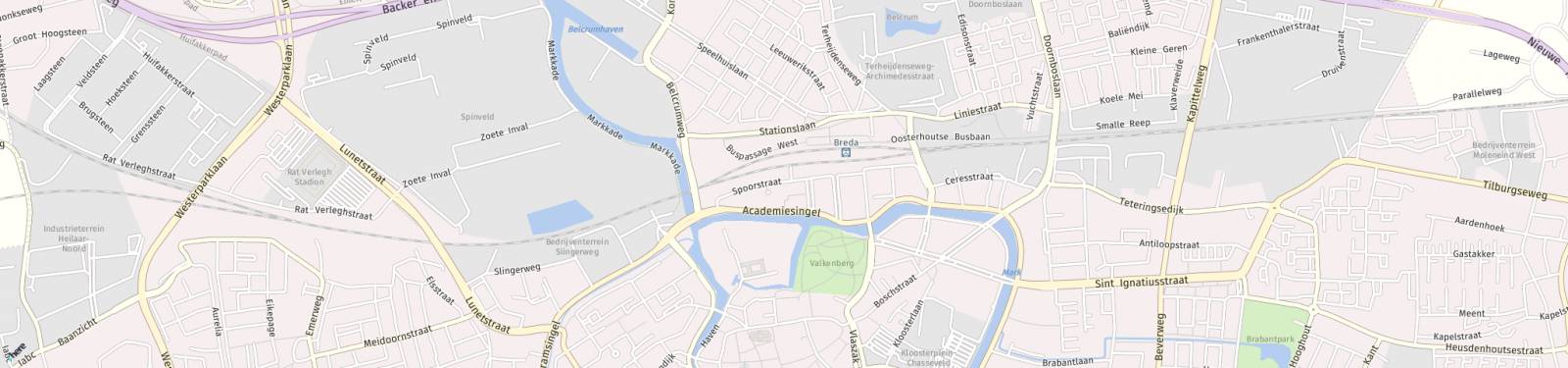 Kaart met locatie Appartement Spoorstraat