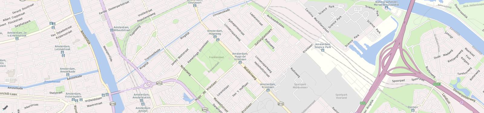 Kaart met locatie Appartement Wethouder Frankeweg