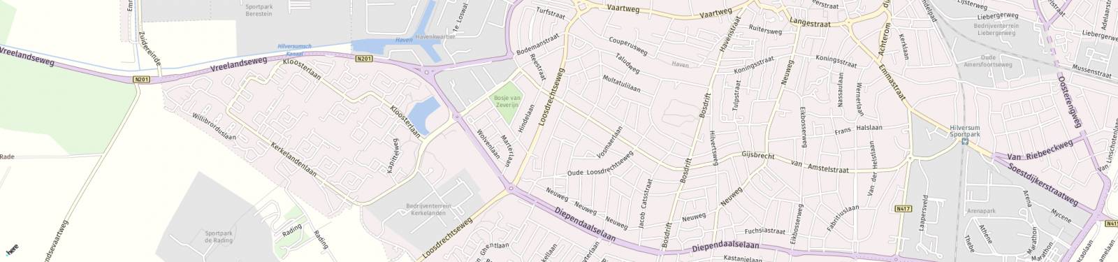 Kaart met locatie Appartement Frederik van Eedenlaan
