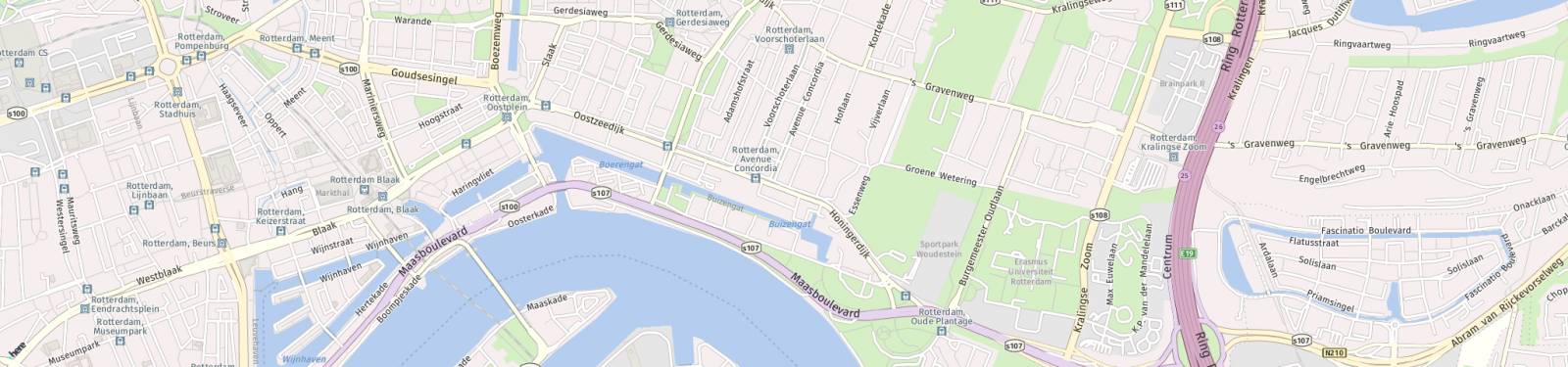 Kaart met locatie Appartement Oostzeedijk Beneden