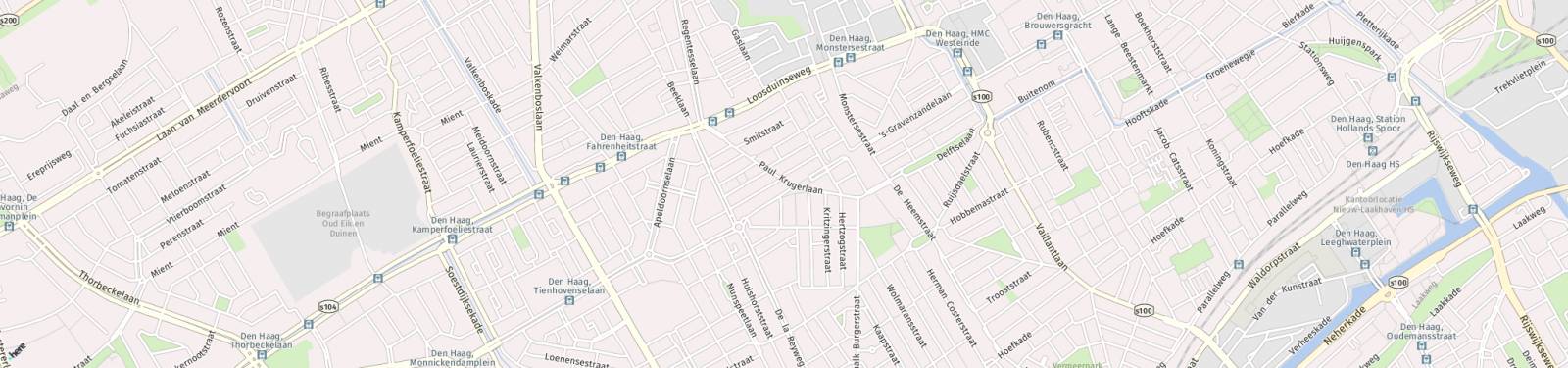 Kaart met locatie Appartement Paul Krugerlaan