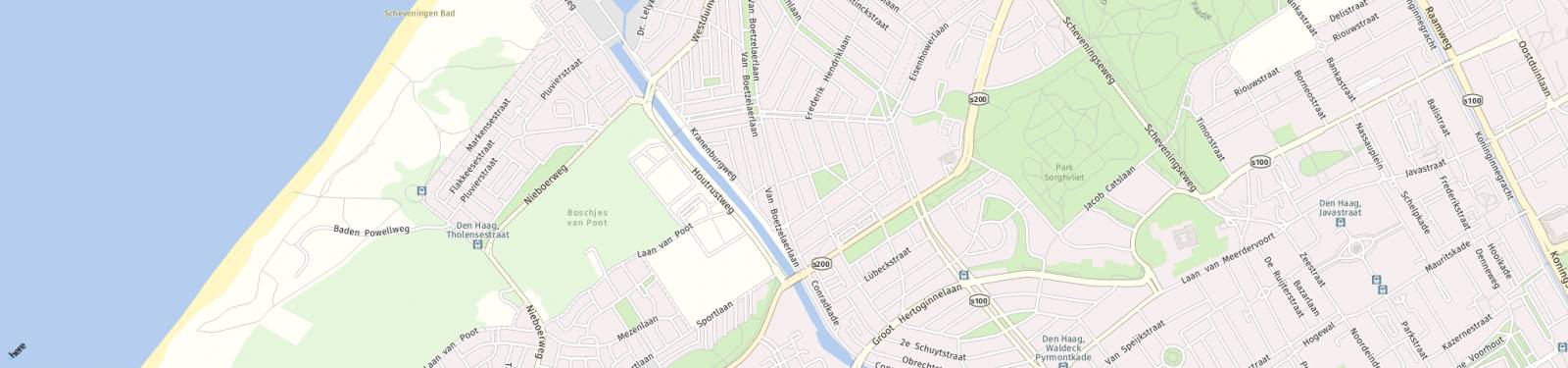 Kaart met locatie Appartement Boreelstraat