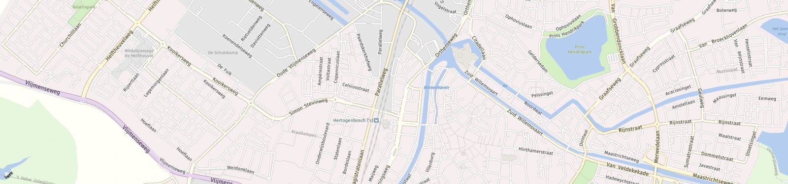 Kaart met locatie Appartement Boschveldweg