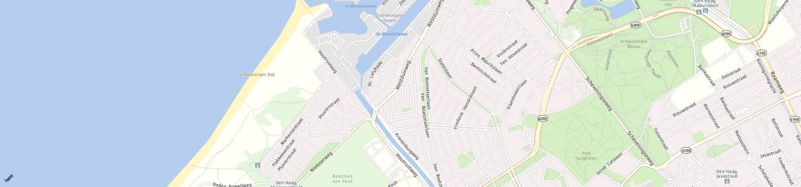 Kaart met locatie Appartement Van Wesenbekestraat