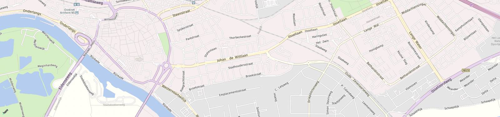 Kaart met locatie Appartement Johan de Wittlaan