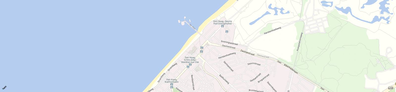 Kaart met locatie Appartement Gevers Deynootweg