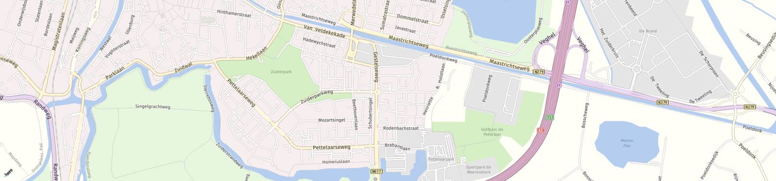 Kaart met locatie Appartement Hildebrandstraat